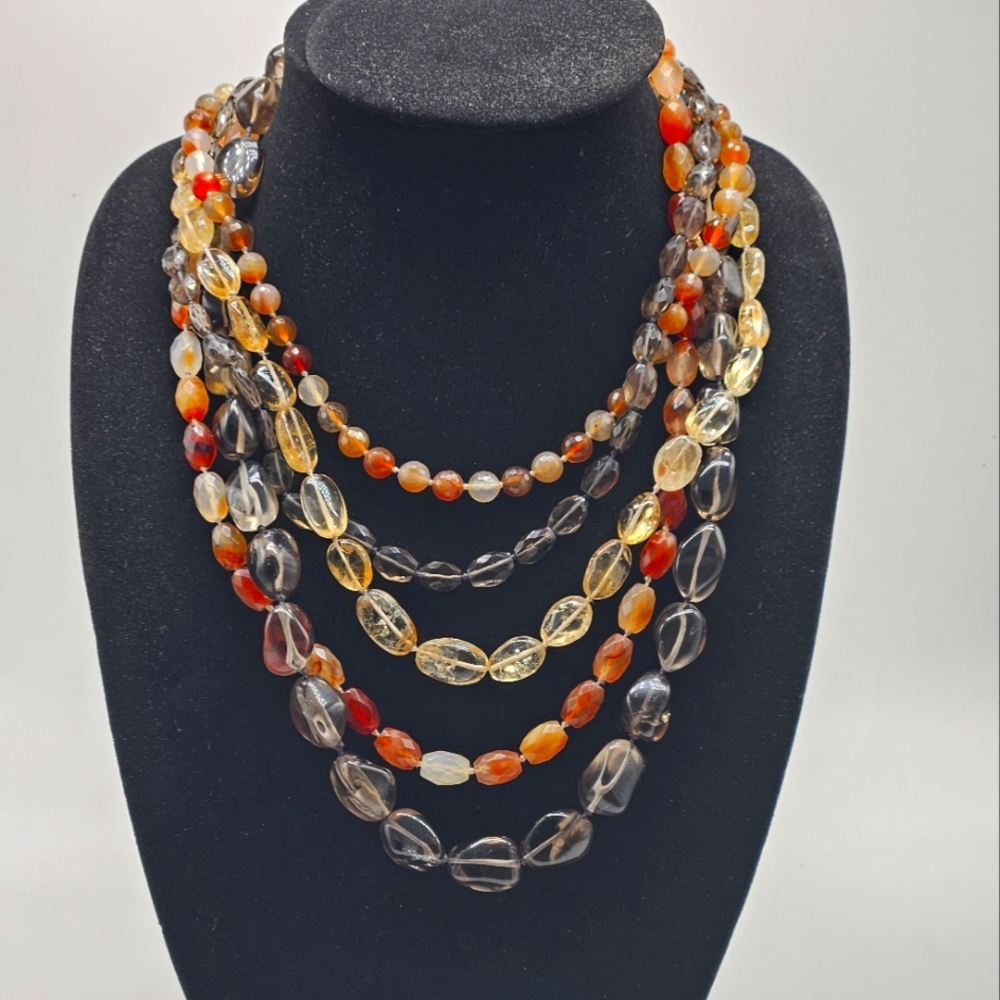 Vintage Carolee stones crystal necklace